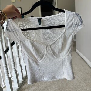 Wild Fable White Lace Blouse